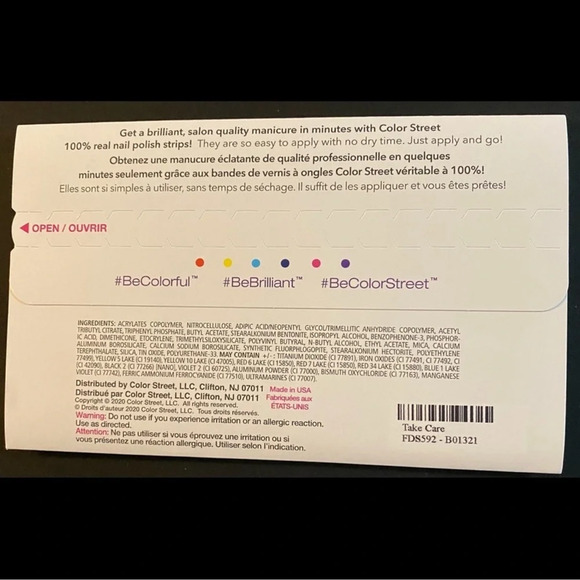 Color Street Take Care NAMI Mental Health Awareness Set Mint Green Glitter New - Picture 8 of 8